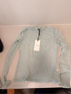 CALIA by Carrie Underwood Mint Sheer Hooded Top